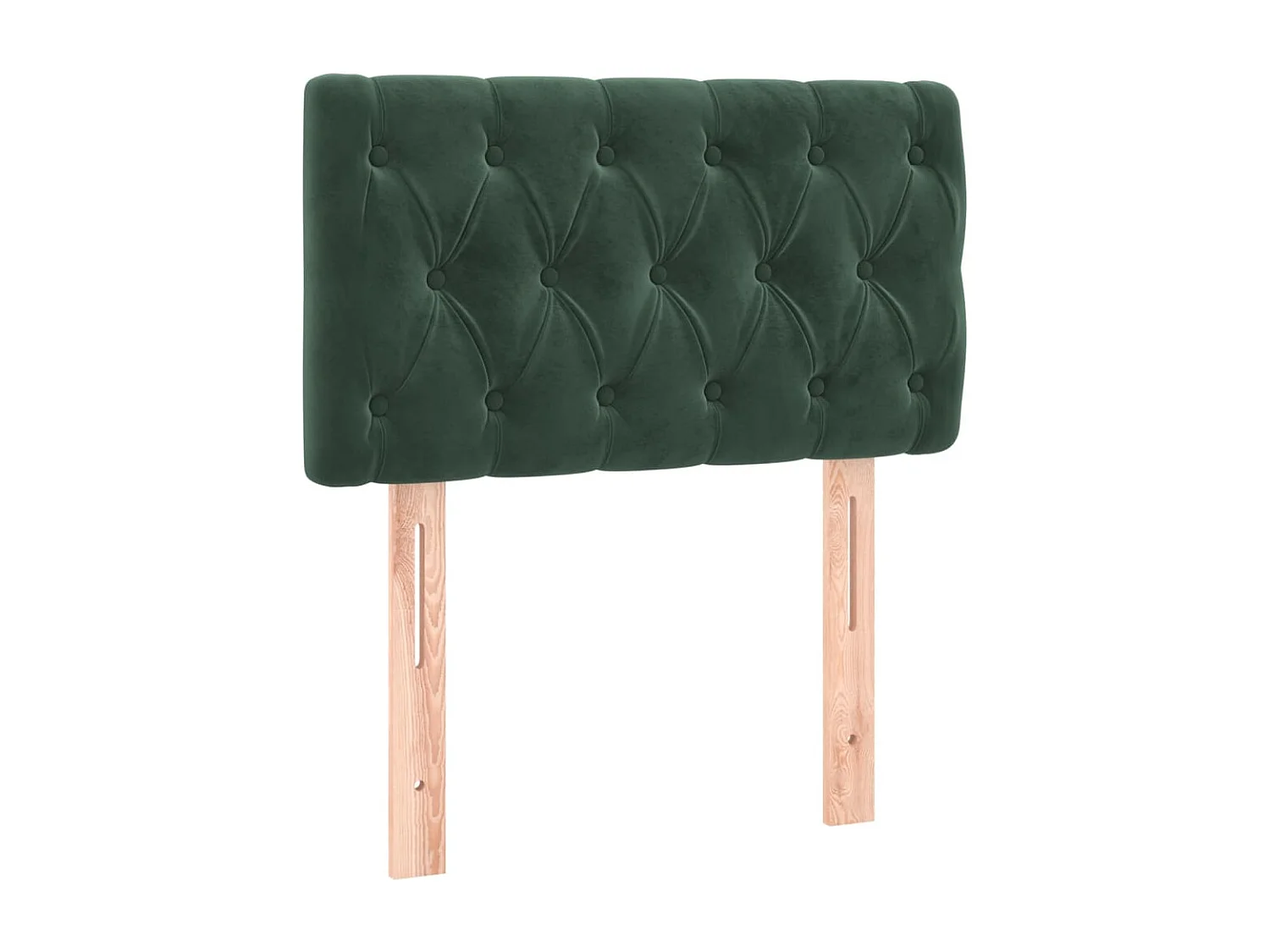 Tête de Lit | Panneau de tête pour lit Moderne à LED Vert foncé 80x7x78/88 cm Velours