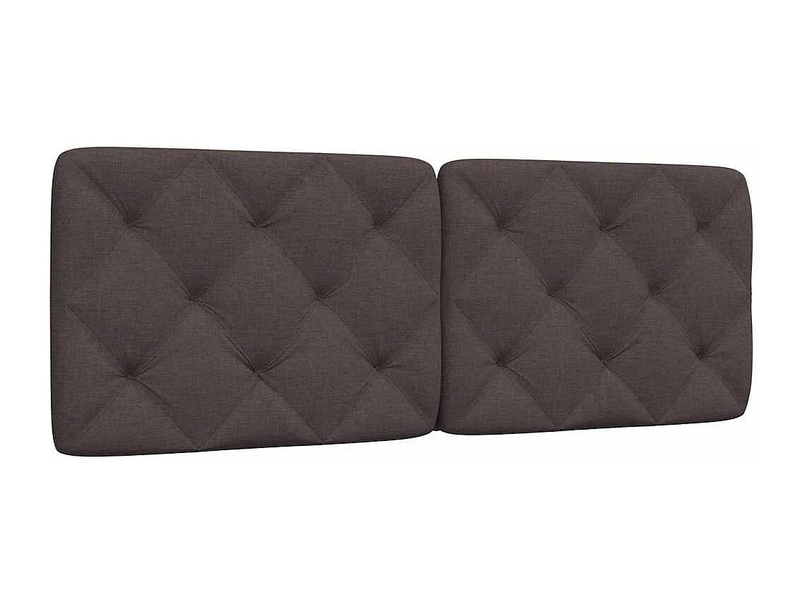 Cabecero de Cama | Cabezal de cama | Mueble de cabecero acolchado tela marrón oscuro 120 cm