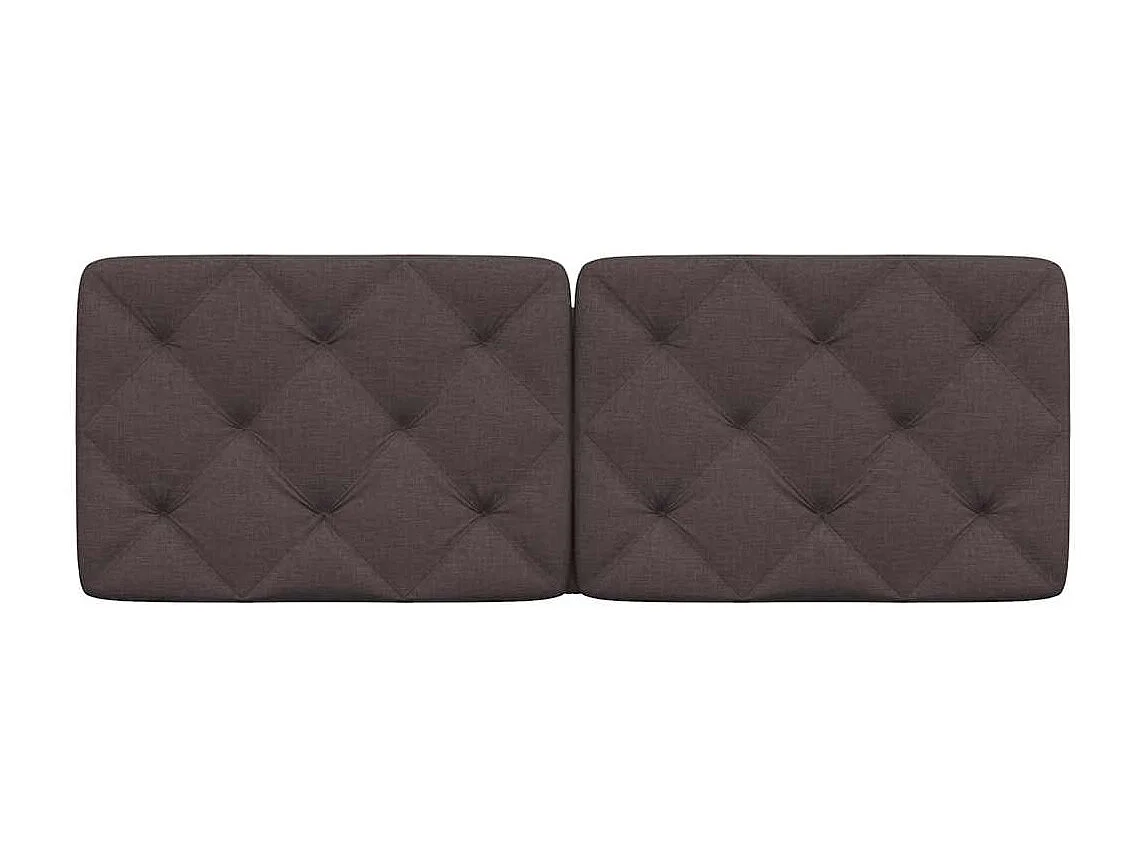 Cabecero de Cama | Cabezal de cama | Mueble de cabecero acolchado tela marrón oscuro 120 cm