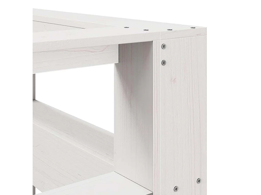 Tête de Lit | Panneau de tête pour lit Moderne de bibliothèque en forme de L bois massif de pin