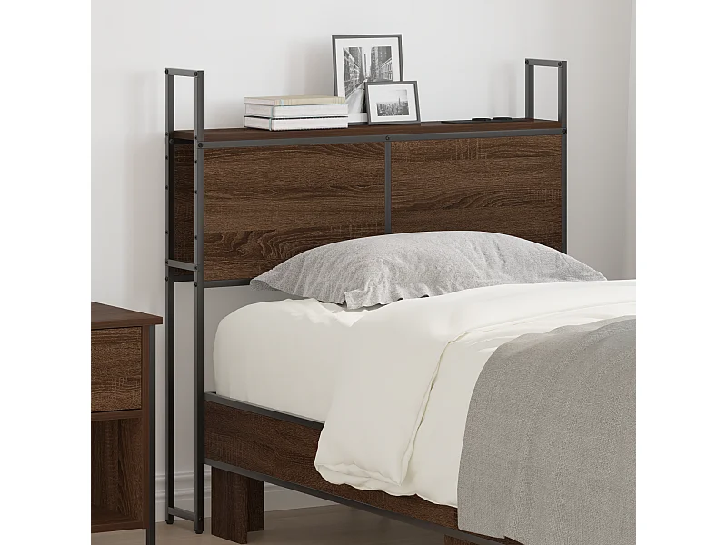 Tête de Lit de rangement | Panneau de tête pour lit Chêne marron 100 cm Bois d'ingénierie