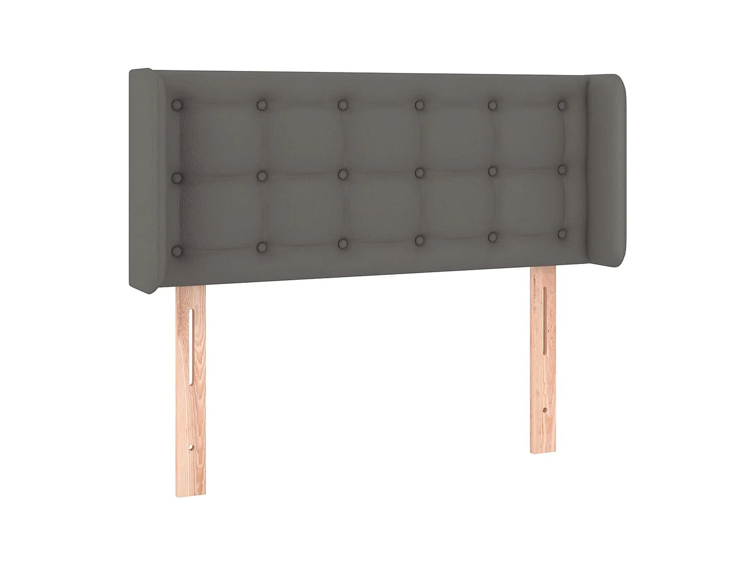 Tête de Lit | Panneau de tête pour lit Moderne à LED Gris 83x16x78/88 cm Similicuir