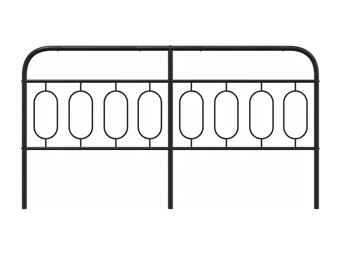 Tête de Lit | Panneau de tête pour lit Moderne métal noir 160 cm