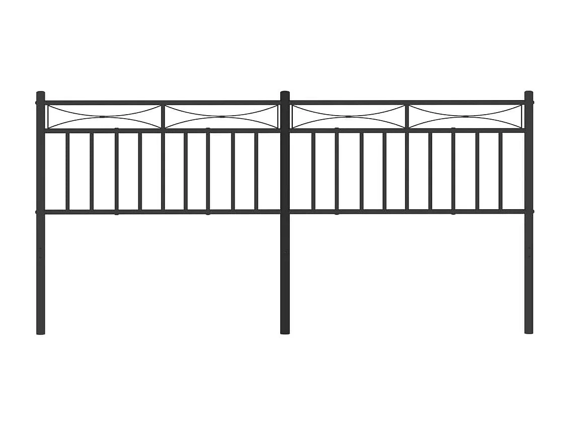Mueble cabecero | Cabezal de cama | Cabecero de metal negro 200 cm