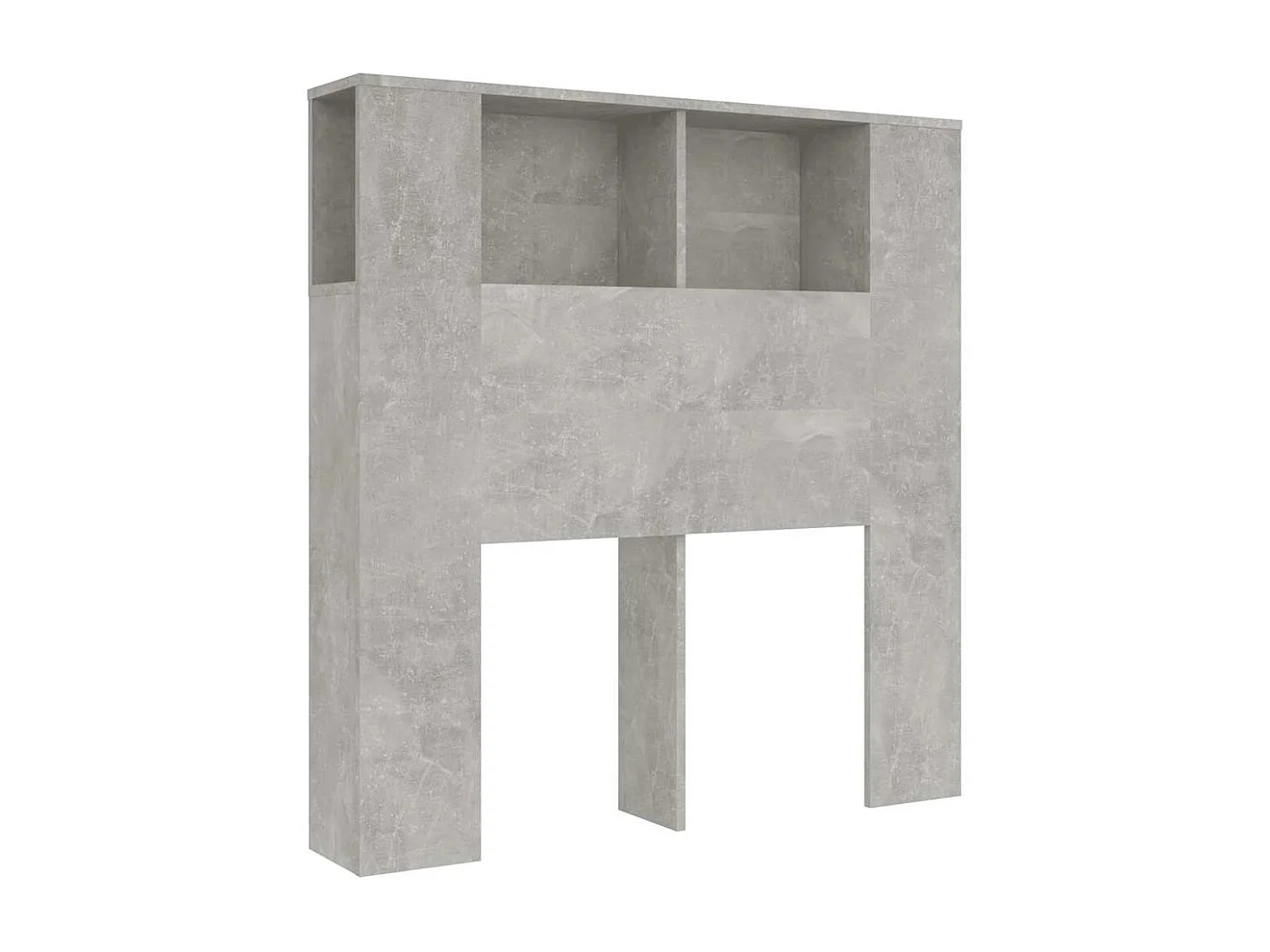 Tête de Lit avec rangement | Armoire de tête de lit Gris béton 100x18,5x102,5 cm
