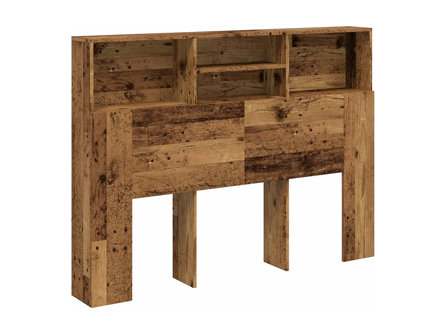 Tête de Lit avec rangement | Armoire de tête de lit vieux bois 140x19x103,5 cm