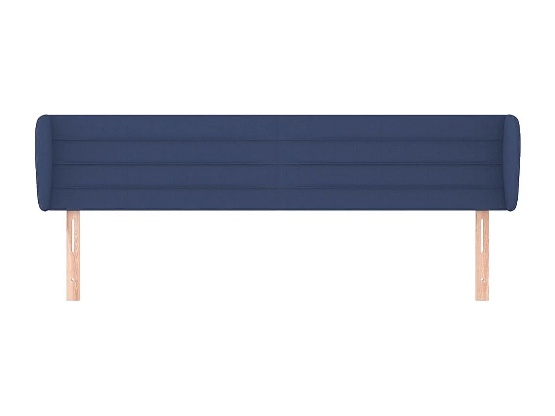 Mueble cabecero | Cabezal de cama | Cabecero de tela azul 203x23x78/88 cm