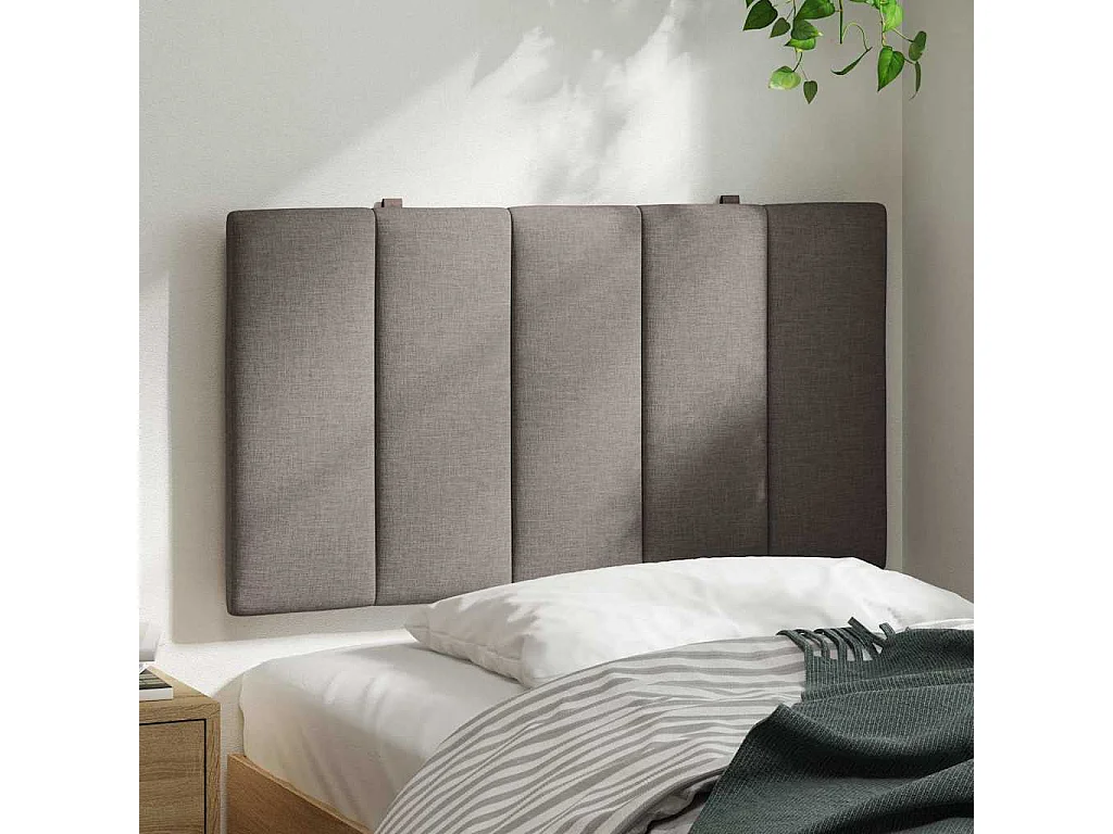 Tête de lit | Coussin de tête de lit | Tête de lit décoratif taupe 80 cm tissu
