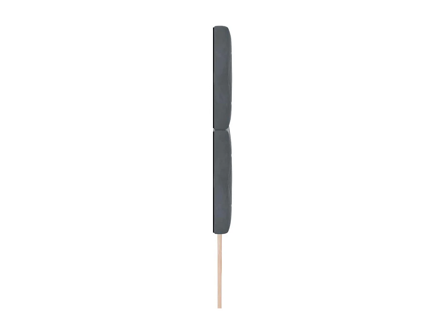 Tête de Lit | Panneau de tête pour lit Moderne LED Argyle Manuel Gris foncé 90 cm Velours