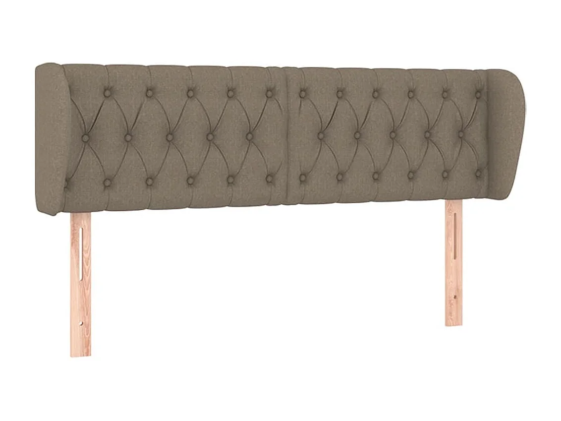 Tête de Lit | Panneau de tête pour lit Moderne avec oreilles Taupe 163x23x78/88 cm Tissu