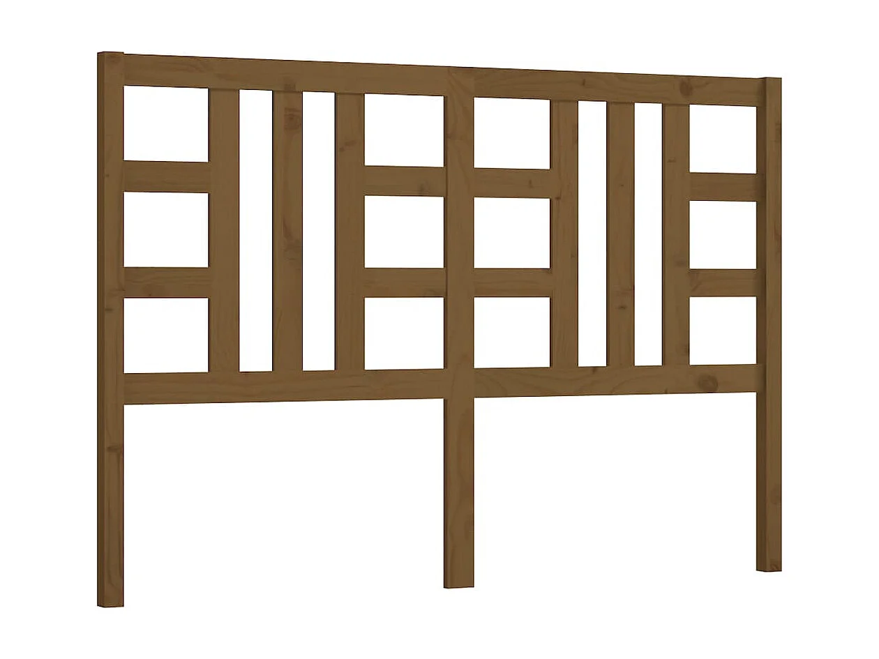 Tête de Lit | Panneau de tête pour lit Moderne Marron miel 166x4x100 cm Bois massif de pin