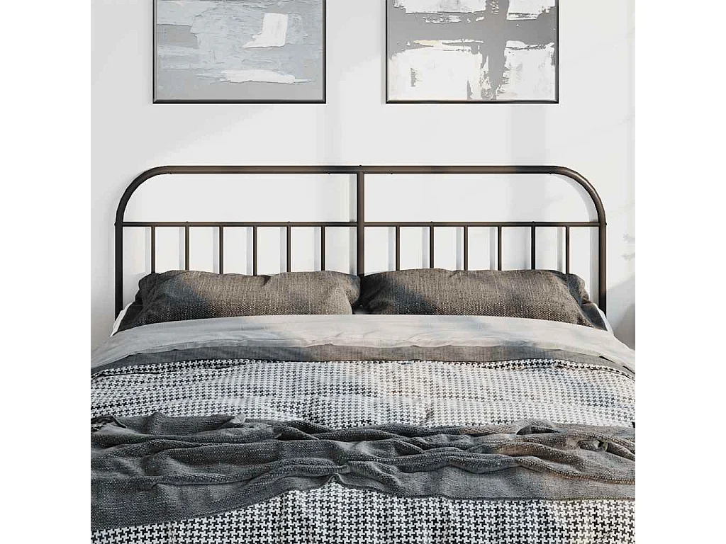 Mueble cabecero | Cabezal de cama | Cabecero de metal negro 180 cm