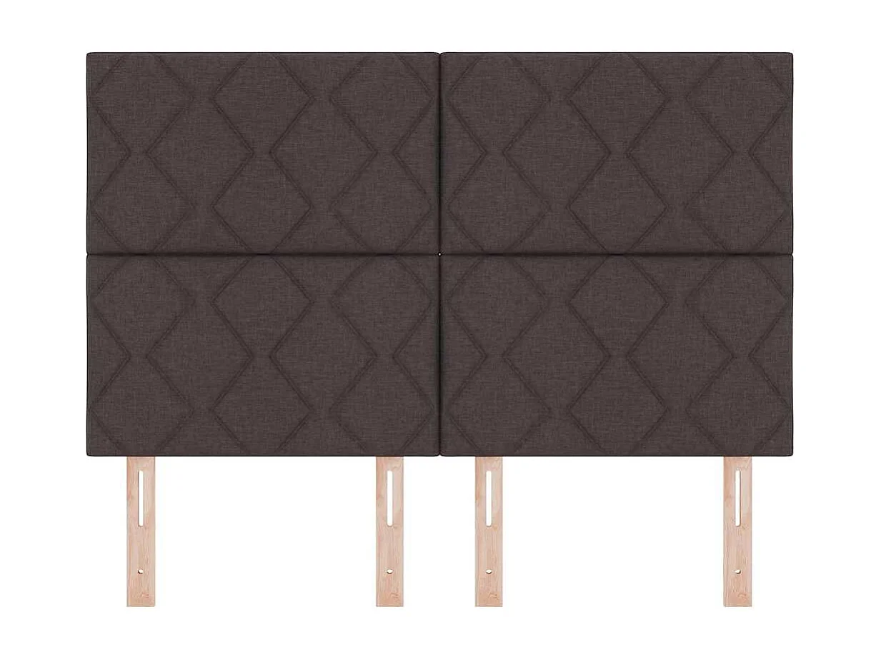 Tête de Lit | Panneau de tête pour lit Moderne avec des lumières à LED Marron 160 cm tissu
