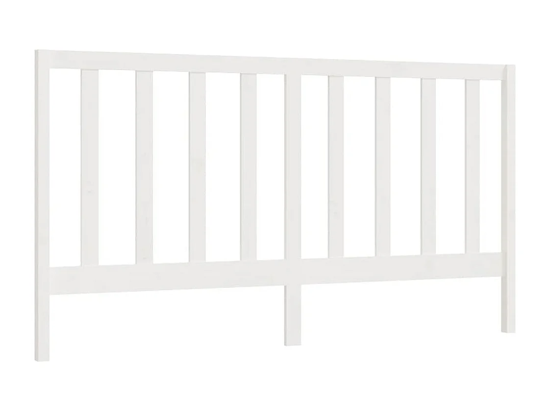 Cabecero de Cama | Cabezal de cama | Mueble de cabecero madera maciza de pino blanco 206x4x100 cm