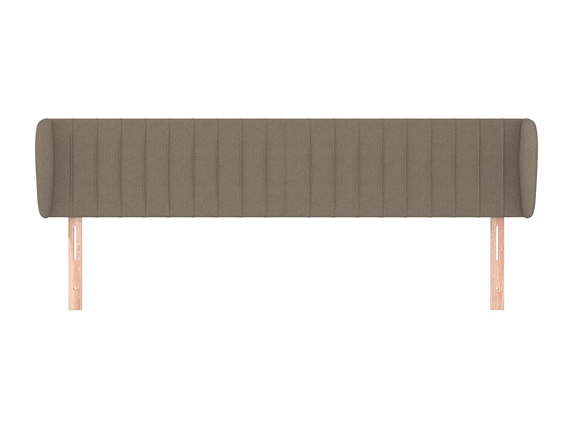 Hoofdbord | Hoofdeinde met randen 203x23x78/88 cm stof taupe