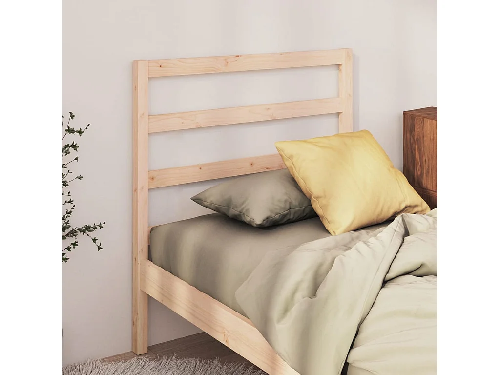 Tête de Lit | Panneau de tête pour lit Moderne 95x4x100 cm Bois massif de pin