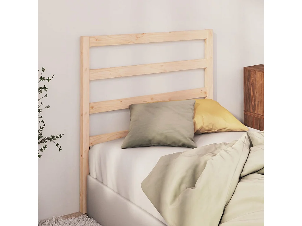 Tête de Lit | Panneau de tête pour lit Moderne 95x4x100 cm Bois massif de pin
