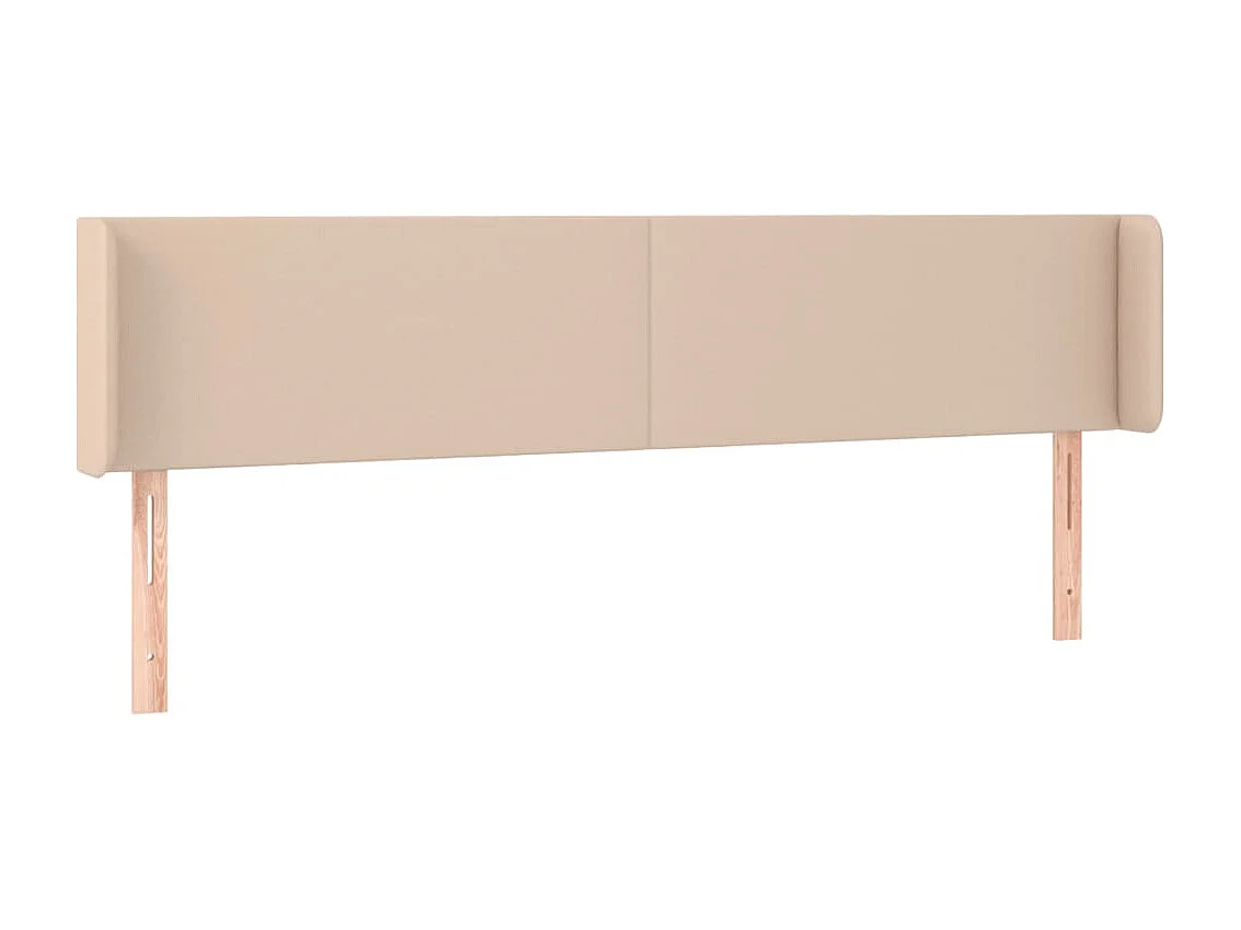 Mueble cabecero | Cabezal de cama | Cabecero de cuero sintético color capuchino 183x16x78/88 cm