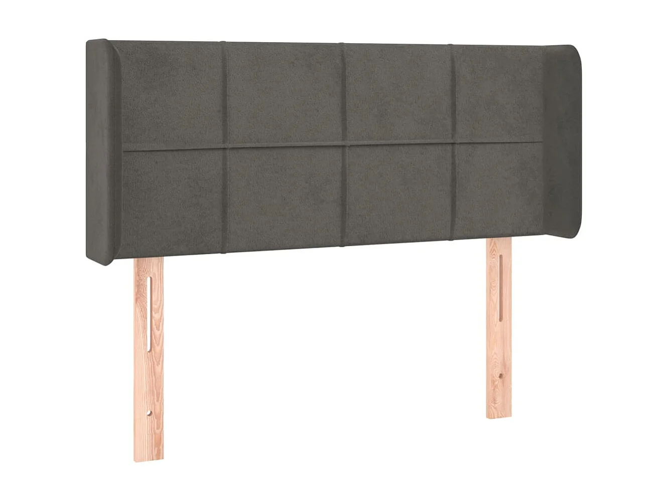 Hoofdbord | Hoofdeinde LED 103x16x78/88 cm fluweel donkergrijs