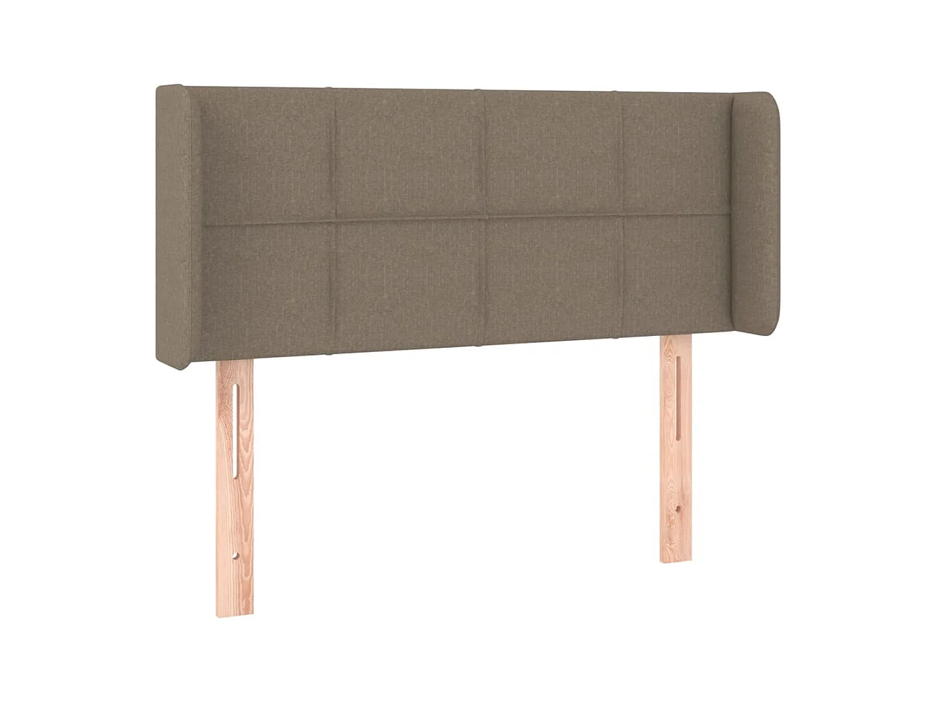 Mueble cabecero | Cabezal de cama | Cabecero con LED de tela gris taupe 93x16x78/88 cm