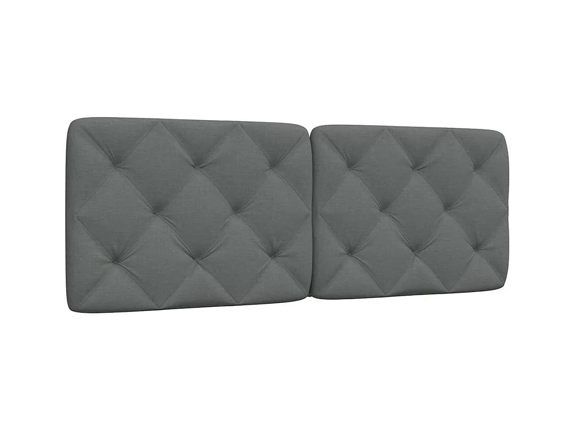 Cabecero de Cama | Cabezal de cama | Mueble de cabecero acolchado tela gris oscuro 140 cm