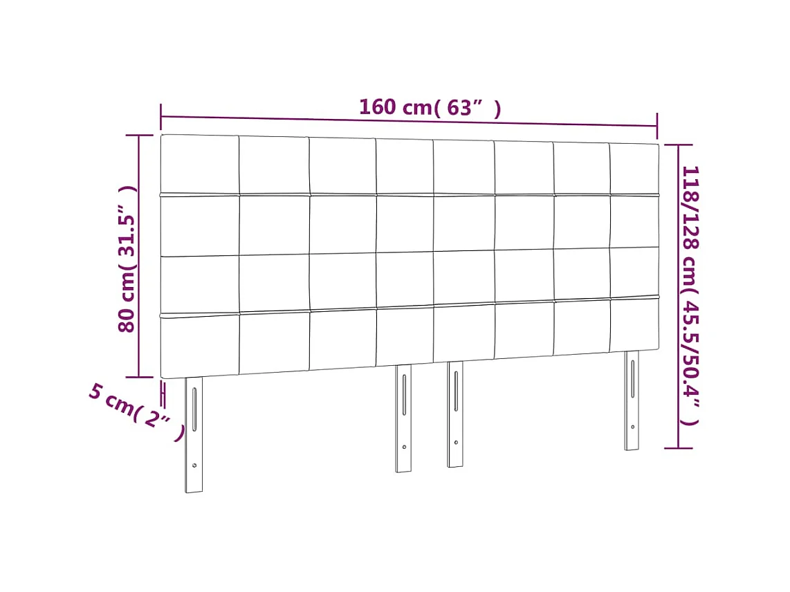 Cabecero | Cabezal de Cama | Mueble cabecero con luces LED terciopelo azul oscuro 160x5x118/128 cm