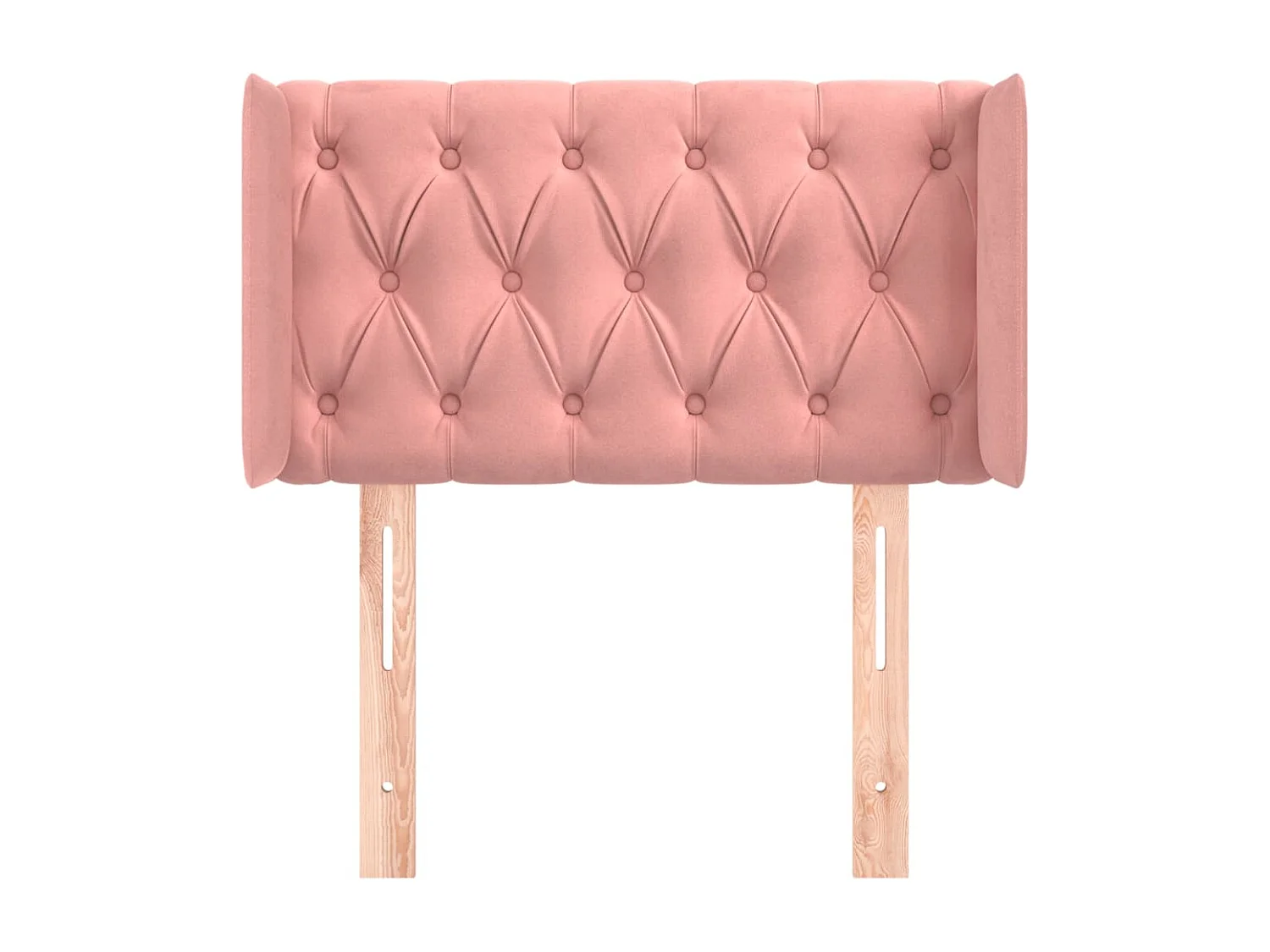 Tête de Lit | Panneau de tête pour lit Moderne avec oreilles Rose 83x16x78/88 cm Velours