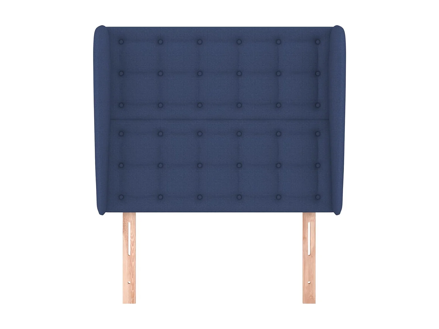 Tête de Lit | Panneau de tête pour lit Moderne avec oreilles Bleu 83x23x118/128 cm Tissu