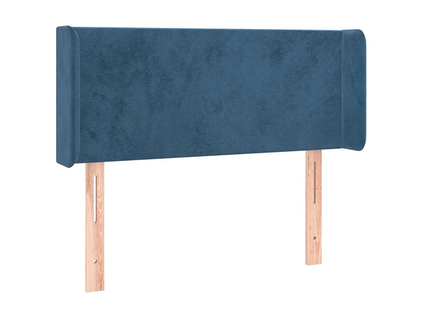 Tête de Lit | Panneau de tête pour lit Moderne avec oreilles Bleu foncé 93x16x78/88 cm Velours