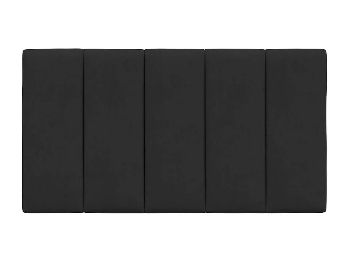 Cabecero de Cama | Cabezal de cama | Mueble de cabecero acolchado Hanko terciopelo negro 90 cm