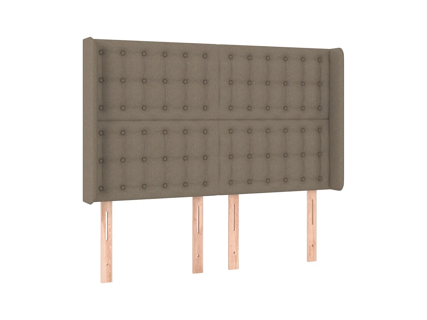 Tête de Lit | Panneau de tête pour lit Moderne à LED Taupe 147x16x118/128 cm Tissu