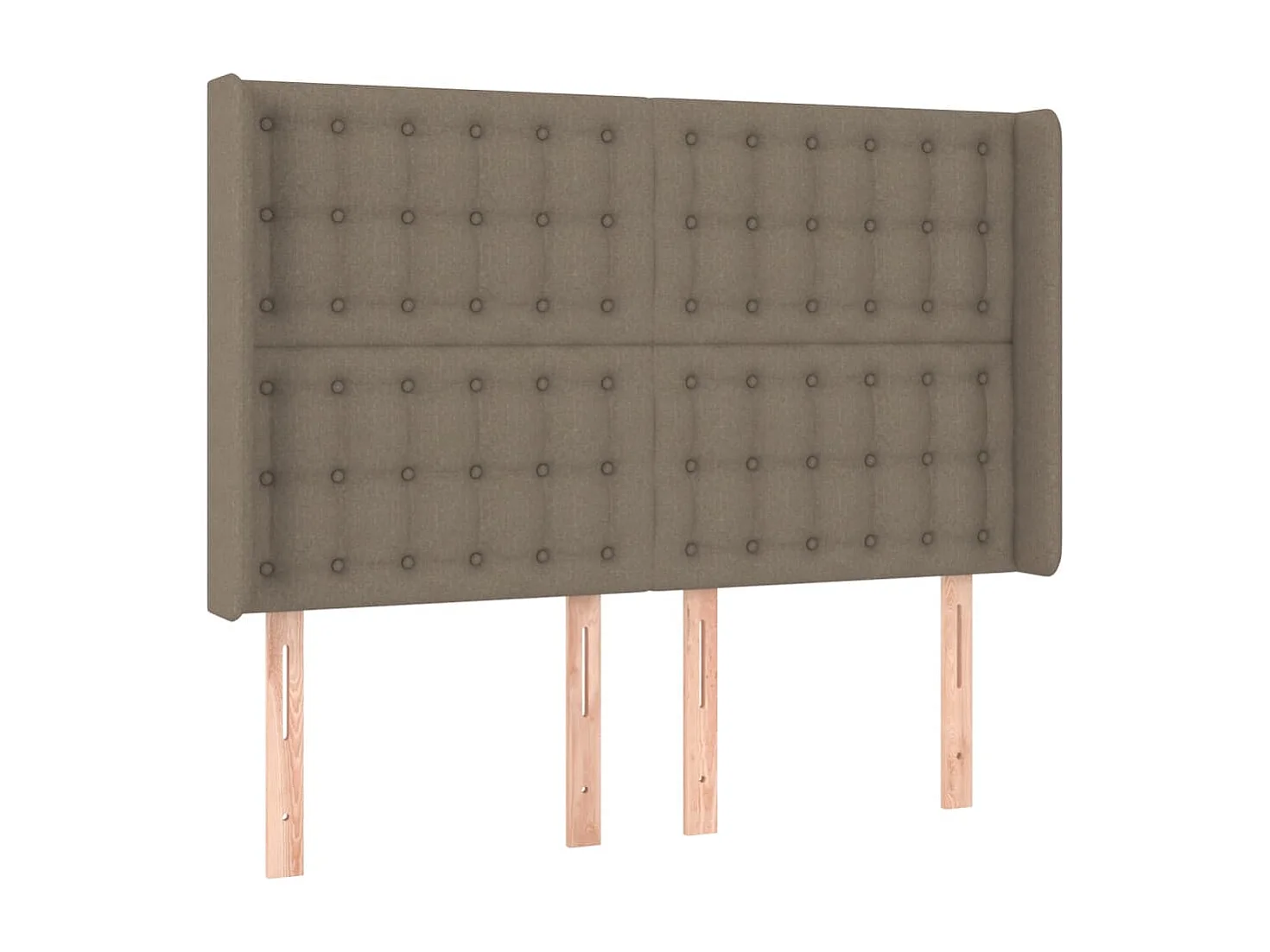 Tête de Lit | Panneau de tête pour lit Moderne à LED Taupe 147x16x118/128 cm Tissu