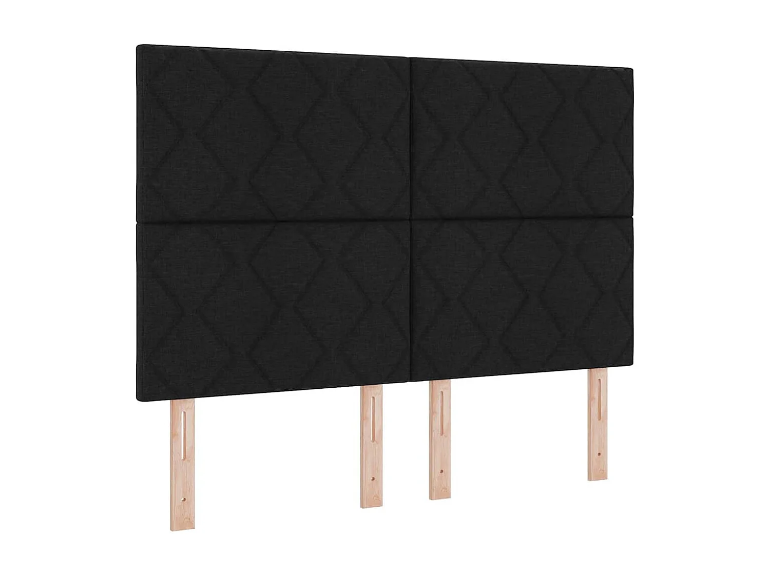 Tête de Lit | Panneau de tête pour lit Moderne en Tissu Geometric Manuel Noir 160 cm tissu