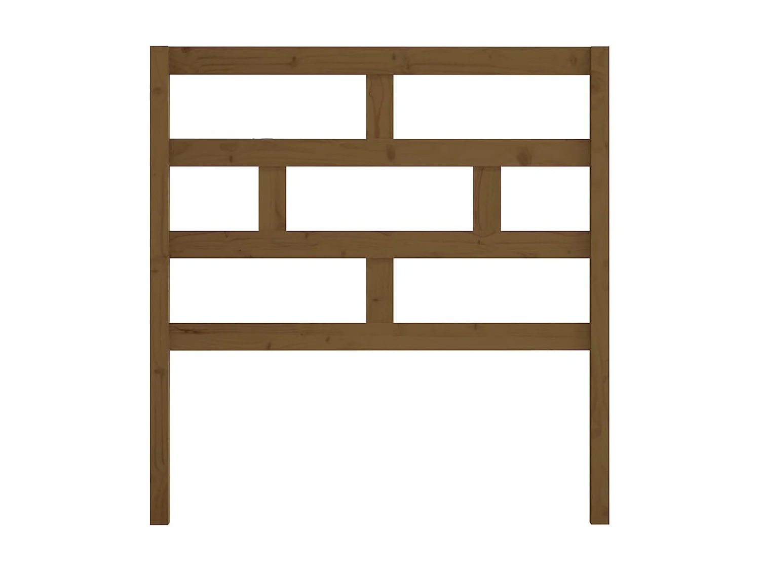 Cabecero de Cama | Cabezal de cama | Mueble de cabecero madera maciza de pino marrón miel 96x4x100 cm