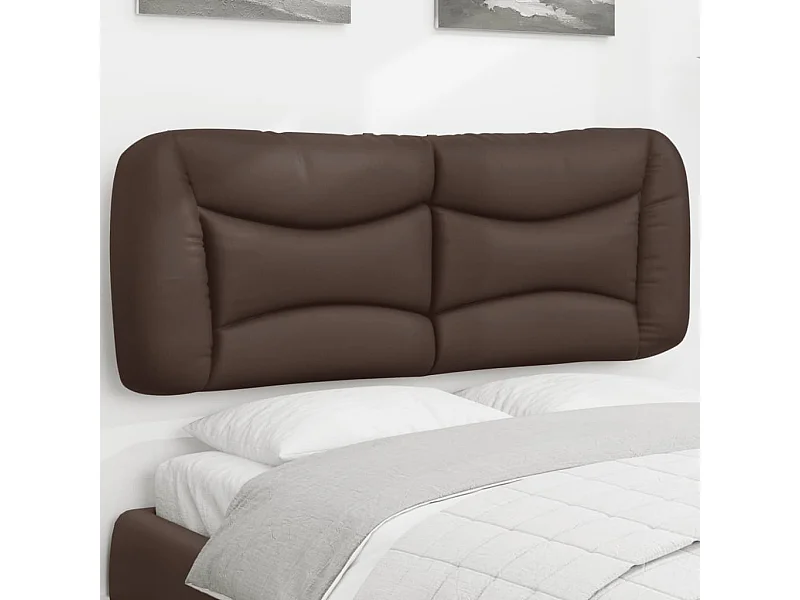 Tête de lit | Coussin de tête de lit | Tête de lit décoratif marron 120 cm similicuir