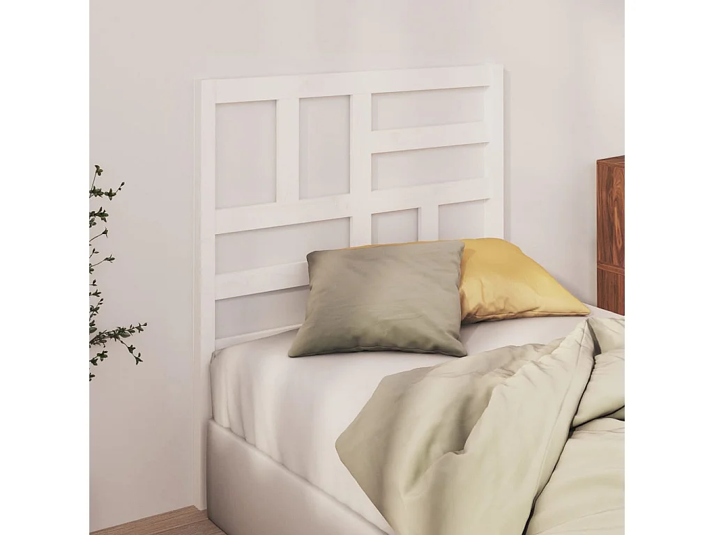Hoofdbord | Hoofdeinde 96x4x104 cm massief grenenhout wit