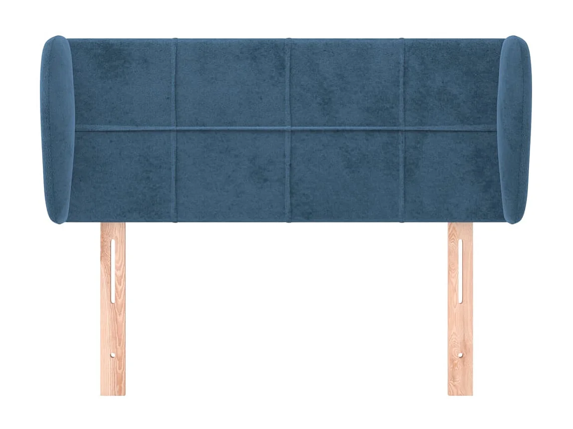 Hoofdbord | Hoofdeinde met randen 83x23x78/88 cm fluweel donkerblauw
