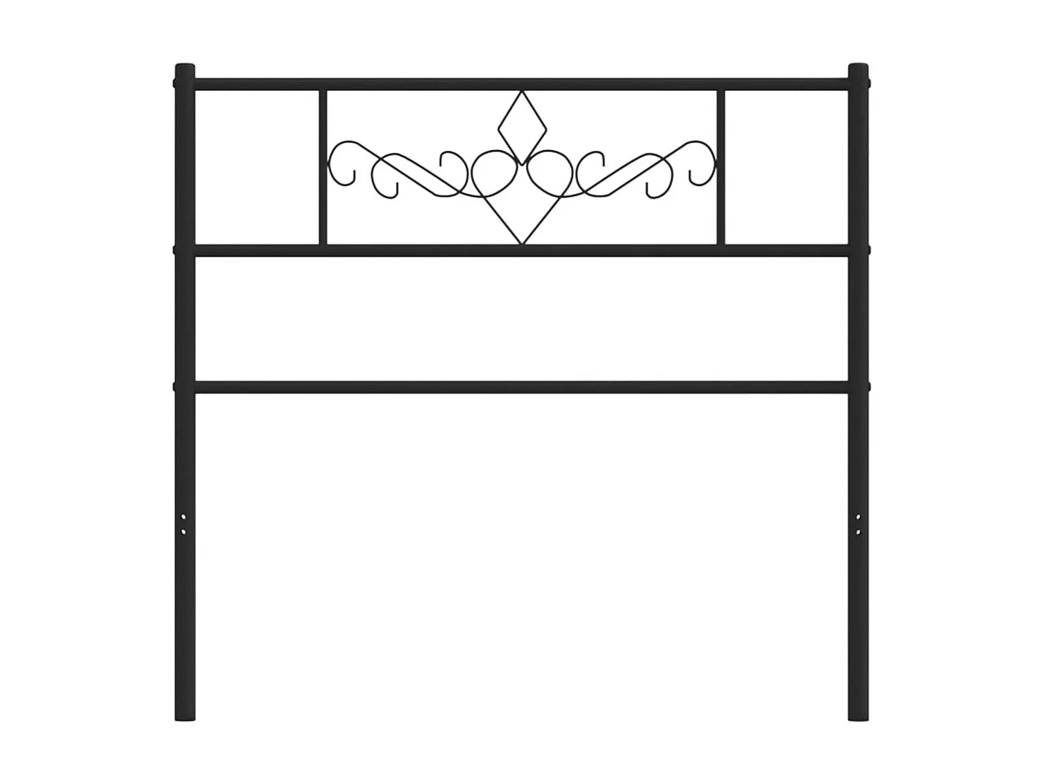 Tête de Lit | Panneau de tête pour lit Moderne métal noir 90 cm