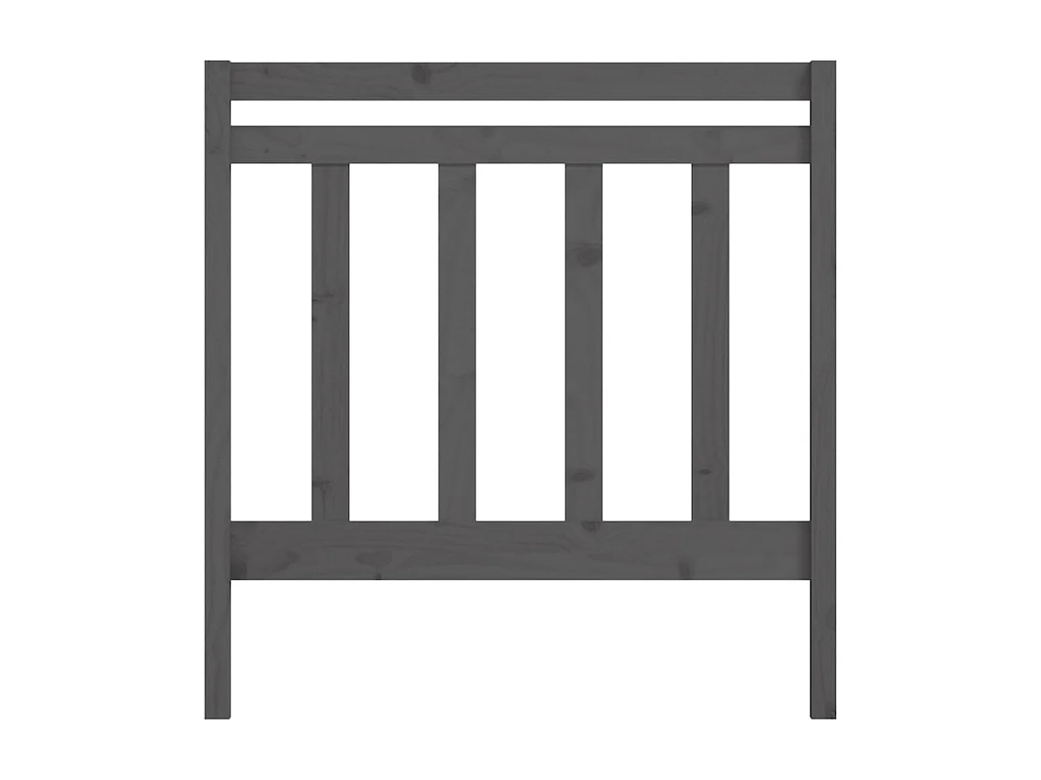 Cabecero de Cama | Cabezal de cama | Mueble de cabecero madera maciza de pino gris 106x4x100 cm