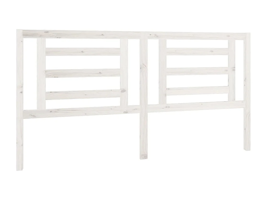 Tête de Lit | Panneau de tête pour lit Moderne Blanc 186x4x100 cm Bois de pin massif