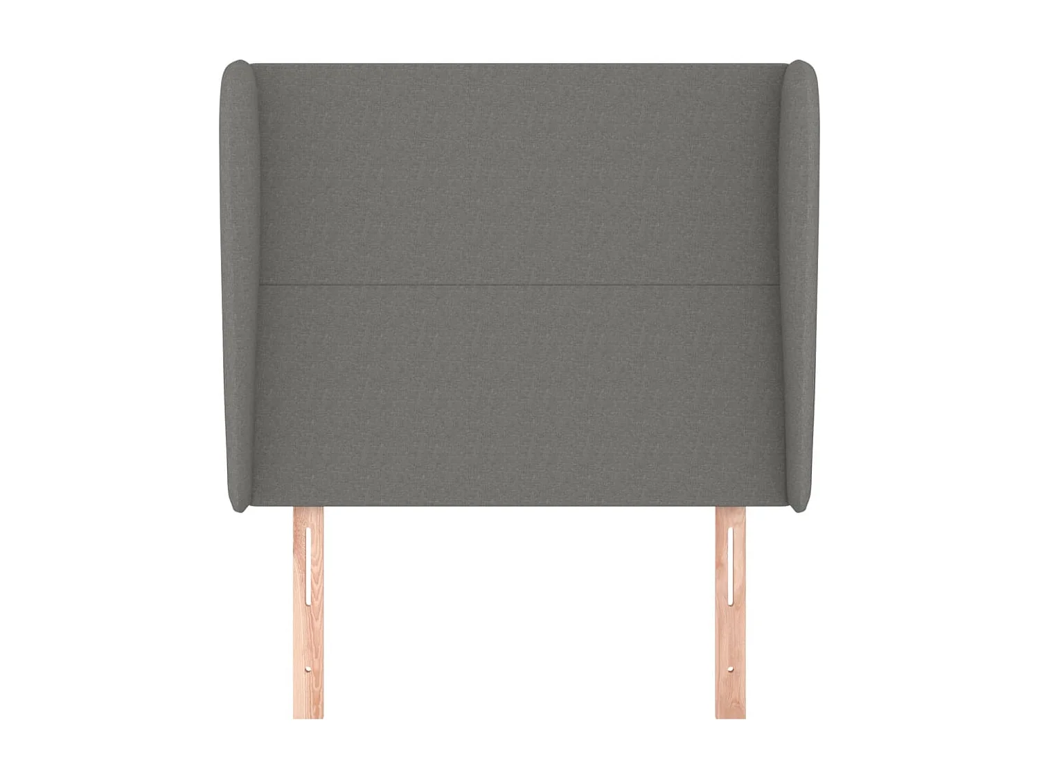 Cabecero | Cabezal de Cama | Mueble cabecero con orejas de tela gris oscuro 93x23x118/128 cm