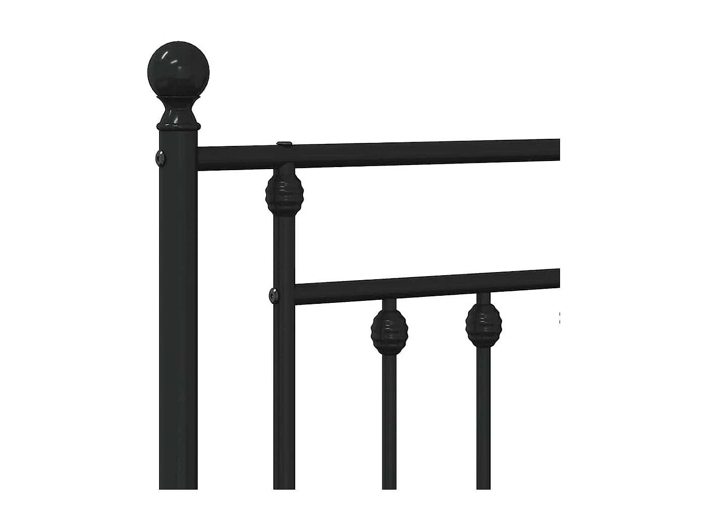 Mueble cabecero | Cabezal de cama | Cabecero de metal negro 193 cm