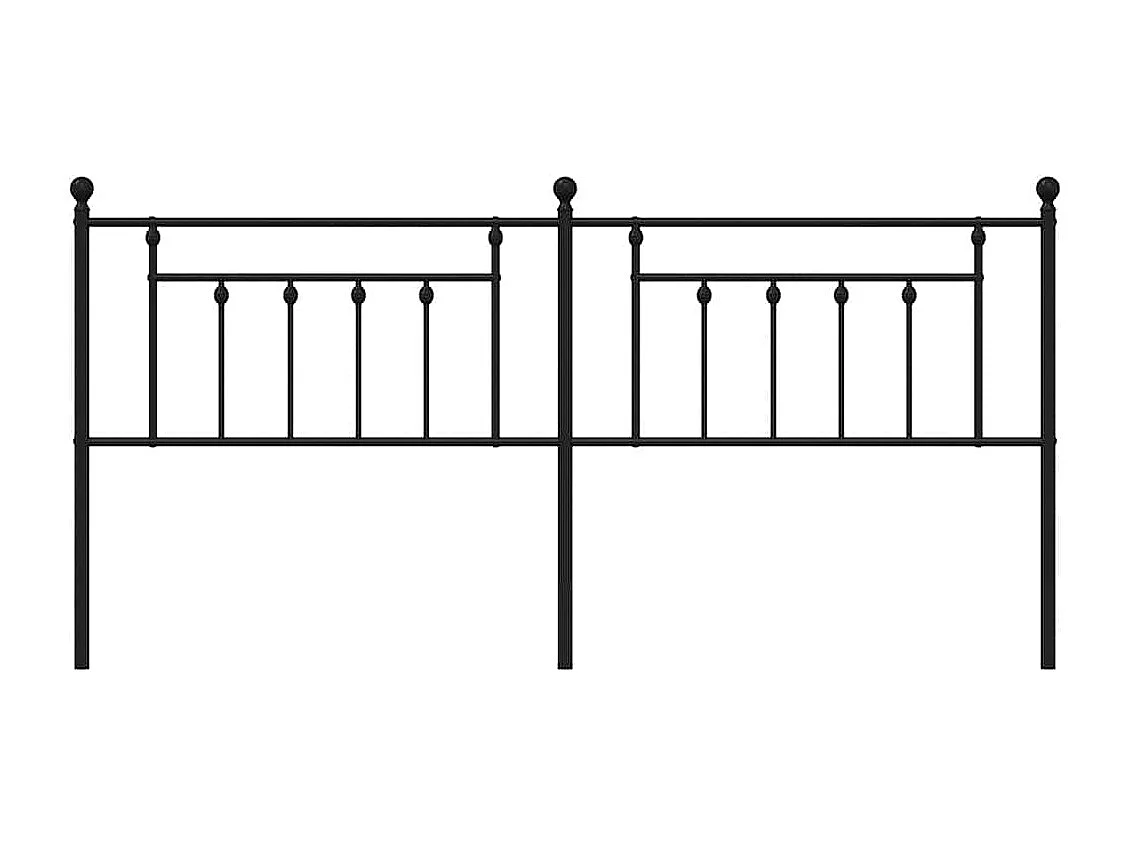 Tête de Lit | Panneau de tête pour lit Moderne métal noir 193 cm