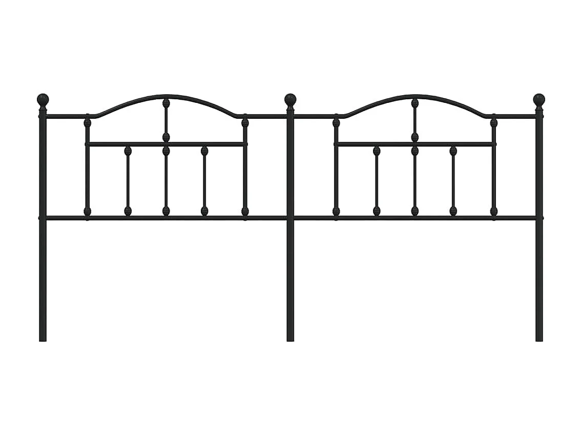 Mueble cabecero | Cabezal de cama | Cabecero de metal negro 200 cm