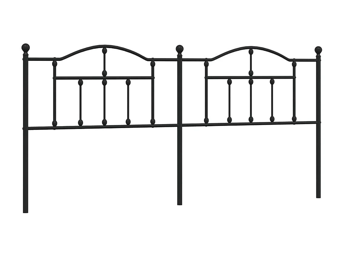 Tête de Lit | Panneau de tête pour lit Moderne métal noir 200 cm