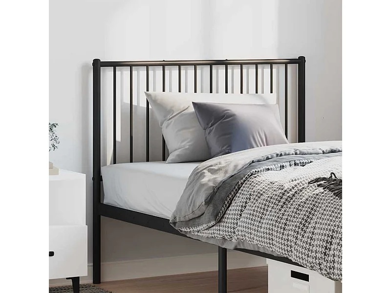 Tête de Lit | Panneau de tête pour lit Moderne métal noir 100 cm