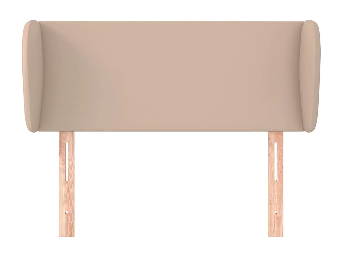 Mueble cabecero | Cabezal de cama | Cabecero de cuero sintético color capuchino 93x23x78/88 cm