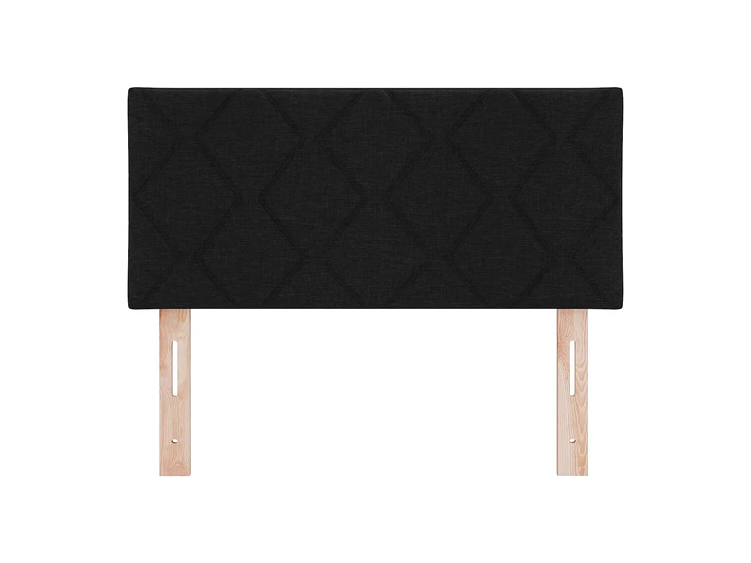 Mueble cabecero | Cabezal de cama | Cabecero de Tela Geométrico con cabecera Negro 90 cm tela