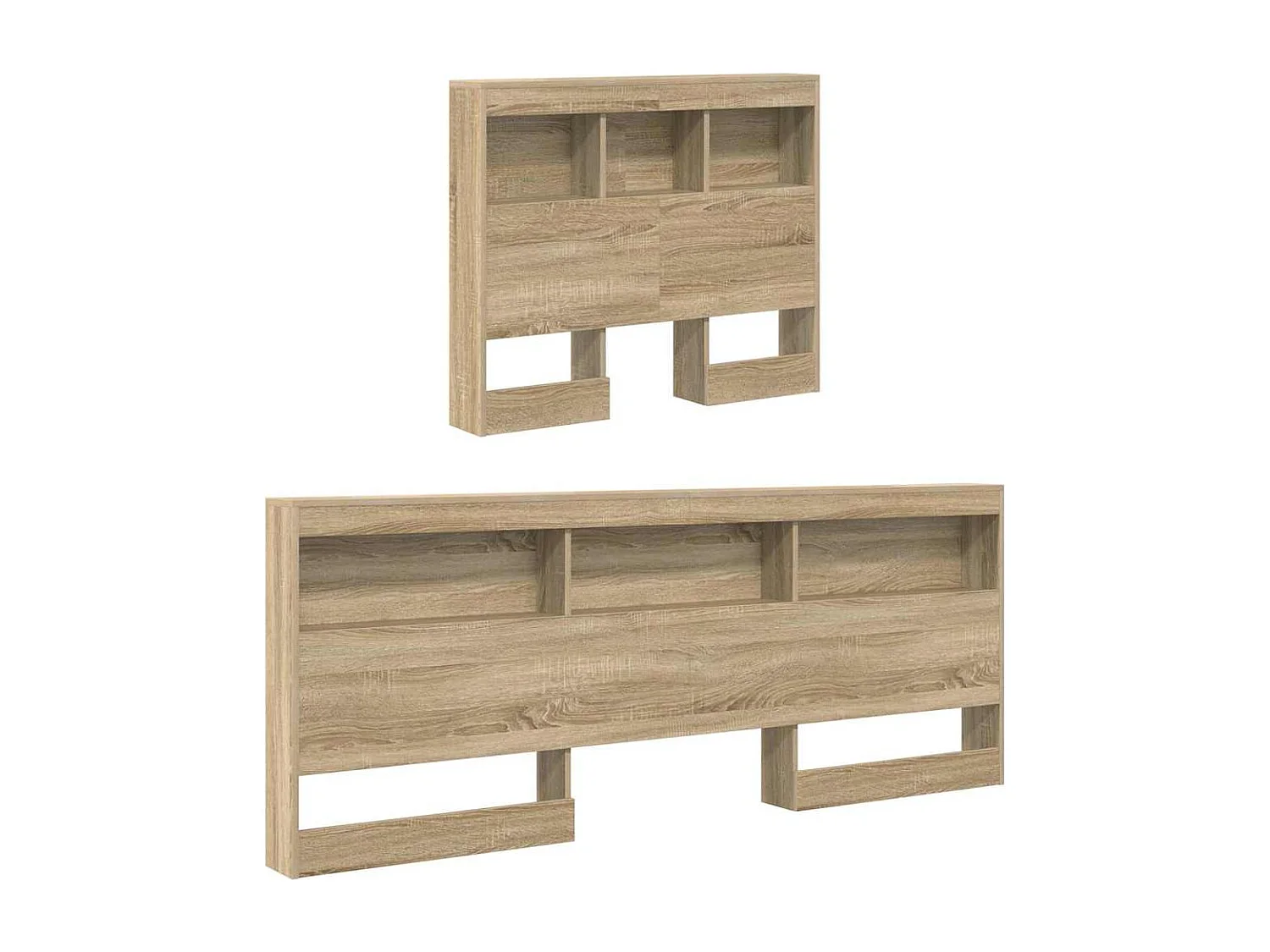 Mueble cabecero con almacenamiento | Cabecera de almacenamiento con estante Roble Sonoma 90 cm