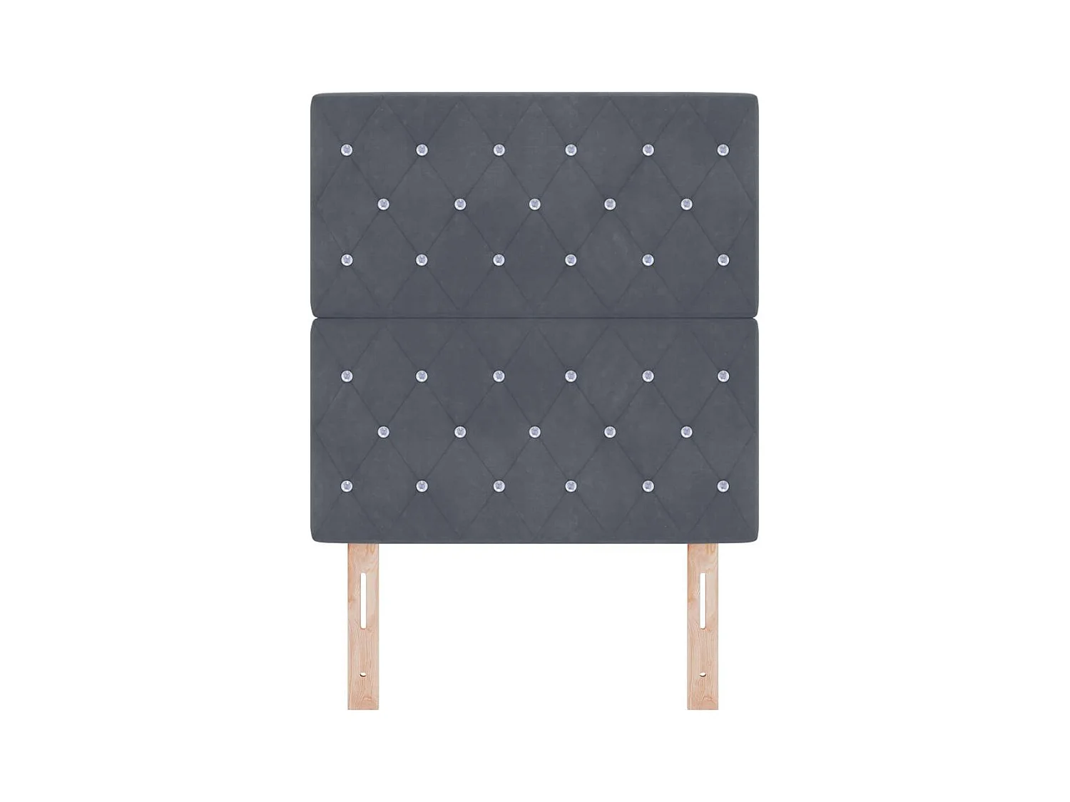 Mueble cabecero | Cabezal de cama | Cabecero de Terciopelo Argyle Gris oscuro 80 cm Terciopelo